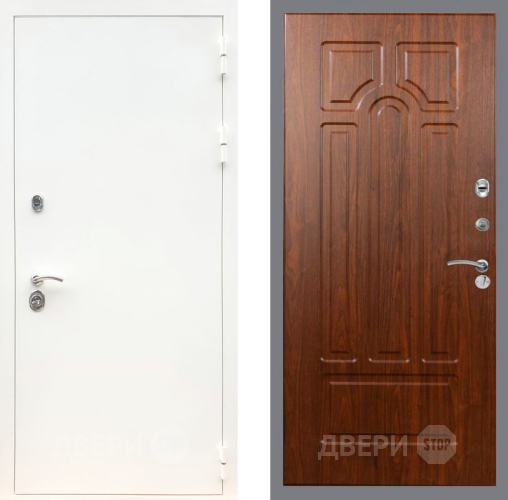 Входная металлическая Дверь Рекс (REX) 5 Белая Шагрень FL-58 Морёная берёза в Черноголовке