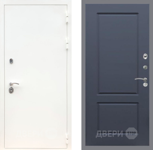 Входная металлическая Дверь Рекс (REX) 5 Белая Шагрень FL-117 Силк титан в Черноголовке