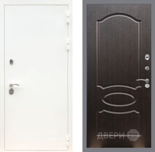 Входная металлическая Дверь Рекс (REX) 5 Белая Шагрень FL-128 Венге светлый в Черноголовке