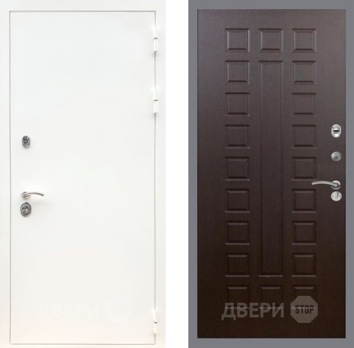 Входная металлическая Дверь Рекс (REX) 5 Белая Шагрень FL-183 Венге в Черноголовке