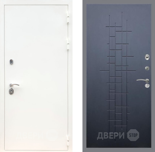 Входная металлическая Дверь Рекс (REX) 5 Белая Шагрень FL-289 Ясень черный в Черноголовке