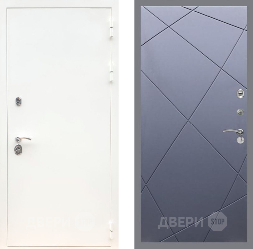Входная металлическая Дверь Рекс (REX) 5 Белая Шагрень FL-291 Силк титан в Черноголовке
