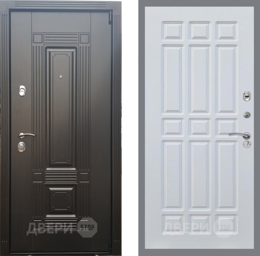 Входная металлическая Дверь Рекс (REX) 9 FL-33 Белый ясень в Черноголовке