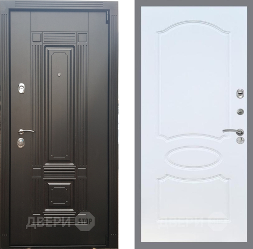 Входная металлическая Дверь Рекс (REX) 9 FL-128 Белый ясень в Черноголовке
