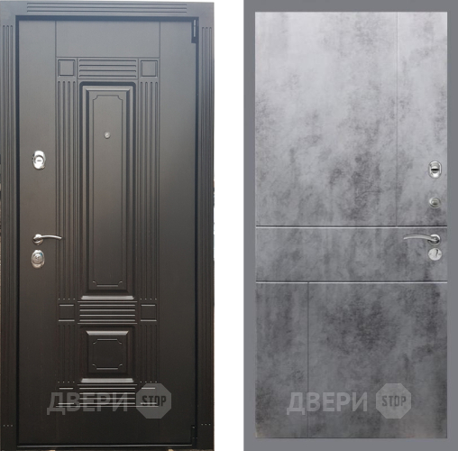 Входная металлическая Дверь Рекс (REX) 9 FL-290 Бетон темный в Черноголовке