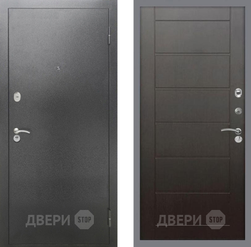 Входная металлическая Дверь Рекс (REX) 2А Серебро Антик Сити Венге в Черноголовке
