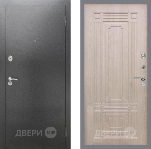 Входная металлическая Дверь Рекс (REX) 2А Серебро Антик FL-2 Беленый дуб в Черноголовке