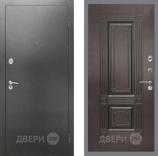Входная металлическая Дверь Рекс (REX) 2А Серебро Антик FL-2 Венге в Черноголовке