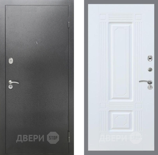 Входная металлическая Дверь Рекс (REX) 2А Серебро Антик FL-2 Силк Сноу в Черноголовке
