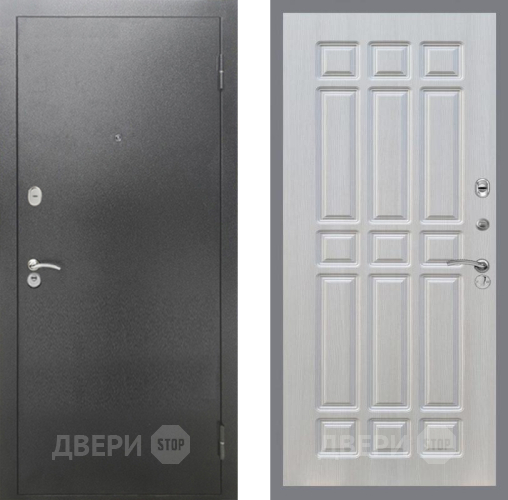 Входная металлическая Дверь Рекс (REX) 2А Серебро Антик FL-33 Лиственница беж в Черноголовке