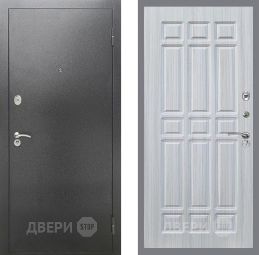 Входная металлическая Дверь Рекс (REX) 2А Серебро Антик FL-33 Сандал белый в Черноголовке