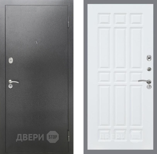 Входная металлическая Дверь Рекс (REX) 2А Серебро Антик FL-33 Силк Сноу в Черноголовке
