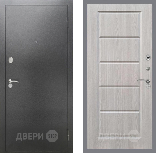 Входная металлическая Дверь Рекс (REX) 2А Серебро Антик FL-39 Беленый дуб в Черноголовке