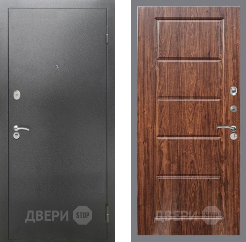 Входная металлическая Дверь Рекс (REX) 2А Серебро Антик FL-39 орех тисненый в Черноголовке