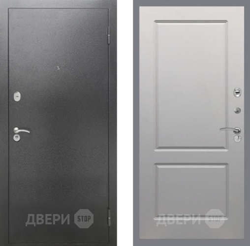 Входная металлическая Дверь Рекс (REX) 2А Серебро Антик FL-117 Грей софт в Черноголовке