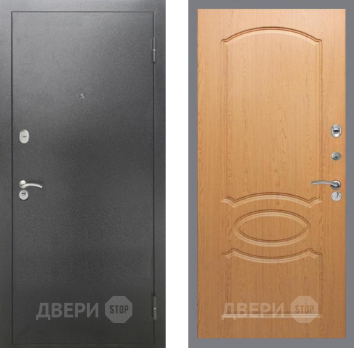 Входная металлическая Дверь Рекс (REX) 2А Серебро Антик FL-128 Дуб в Черноголовке