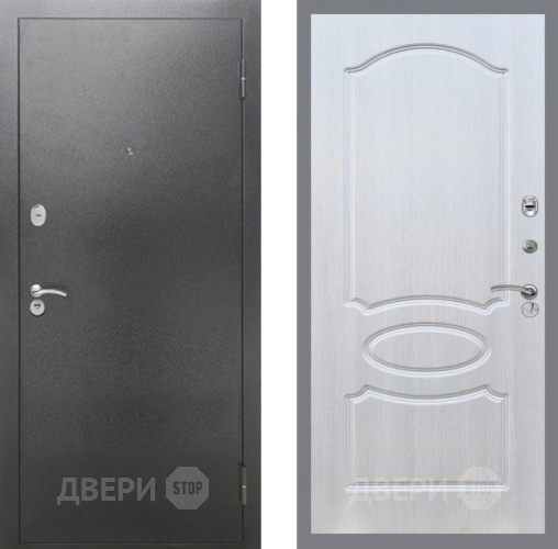 Входная металлическая Дверь Рекс (REX) 2А Серебро Антик FL-128 Лиственница беж в Черноголовке