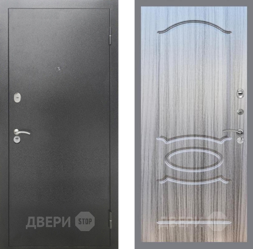 Входная металлическая Дверь Рекс (REX) 2А Серебро Антик FL-128 Сандал грей в Черноголовке