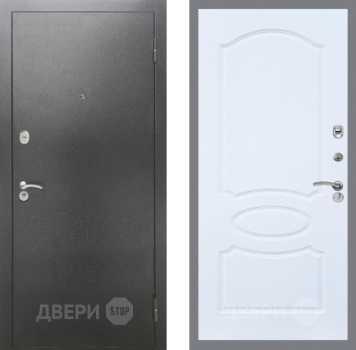 Входная металлическая Дверь Рекс (REX) 2А Серебро Антик FL-128 Силк Сноу в Черноголовке