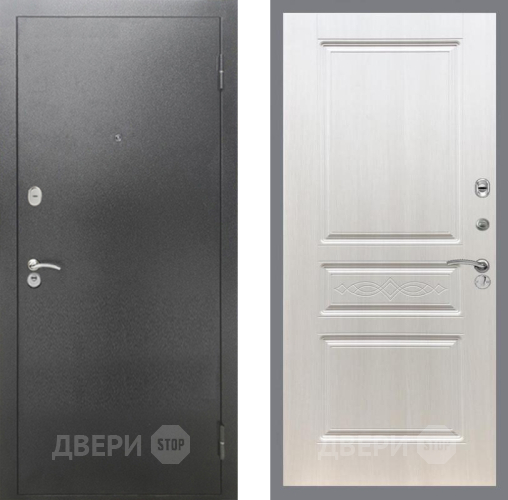 Входная металлическая Дверь Рекс (REX) 2А Серебро Антик FL-243 Лиственница беж в Черноголовке