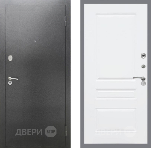 Входная металлическая Дверь Рекс (REX) 2А Серебро Антик FL-243 Силк Сноу в Черноголовке
