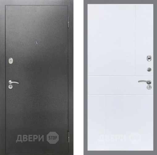 Входная металлическая Дверь Рекс (REX) 2А Серебро Антик FL-290 Силк Сноу в Черноголовке