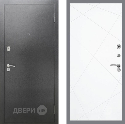 Входная металлическая Дверь Рекс (REX) 2А Серебро Антик FL-291 Силк Сноу в Черноголовке