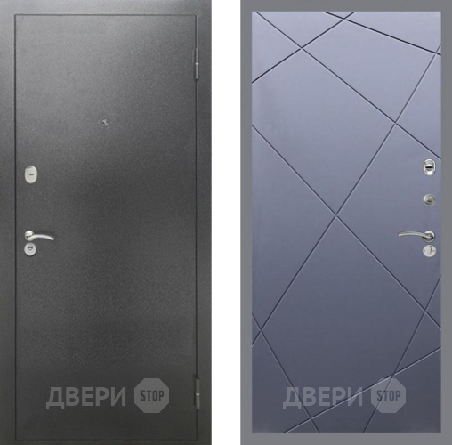 Входная металлическая Дверь Рекс (REX) 2А Серебро Антик FL-291 Силк титан в Черноголовке