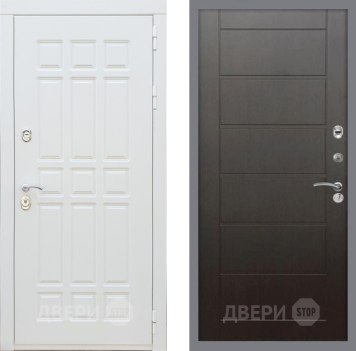 Входная металлическая Дверь Рекс (REX) 8 Силк Сноу Сити Венге в Черноголовке