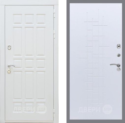 Входная металлическая Дверь Рекс (REX) 8 Силк Сноу FL-289 Белый ясень в Черноголовке