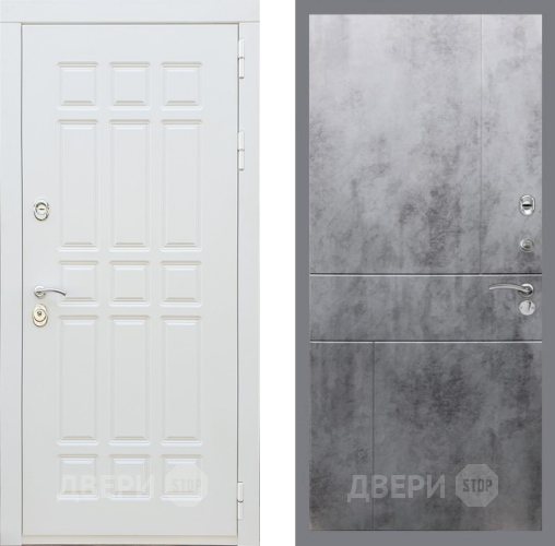 Входная металлическая Дверь Рекс (REX) 8 Силк Сноу FL-290 Бетон темный в Черноголовке