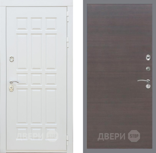 Входная металлическая Дверь Рекс (REX) 8 Силк Сноу GL венге поперечный в Черноголовке
