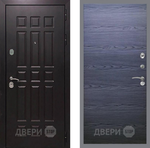 Входная металлическая Дверь Рекс (REX) 8 GL Дуб тангенальный черный в Черноголовке