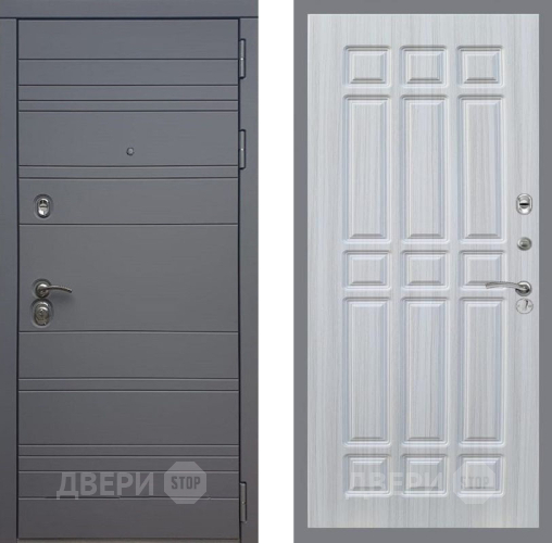 Входная металлическая Дверь Рекс (REX) 14 силк титан FL-33 Сандал белый в Черноголовке
