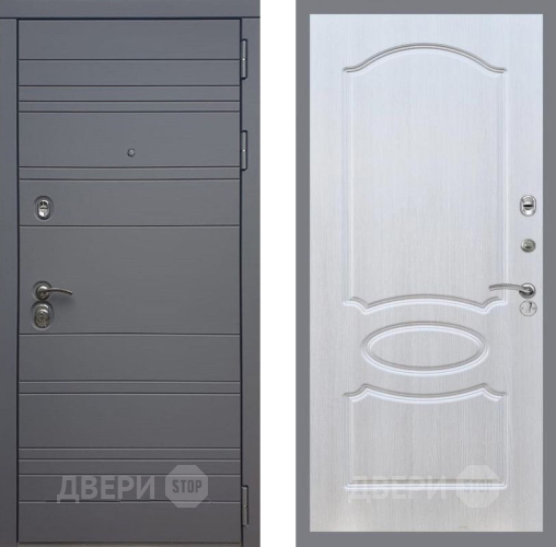 Входная металлическая Дверь Рекс (REX) 14 силк титан FL-128 Лиственница беж в Черноголовке