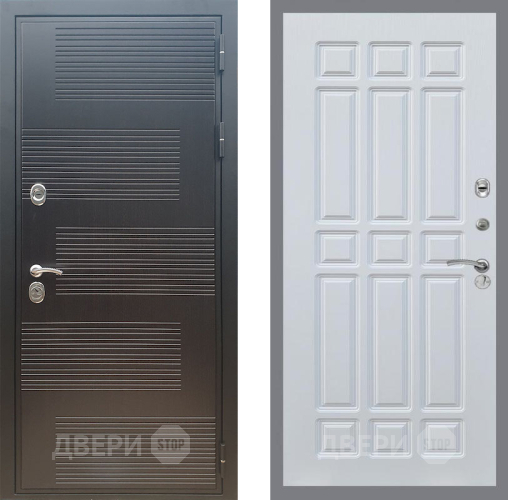 Входная металлическая Дверь Рекс (REX) премиум 185 FL-33 Белый ясень в Черноголовке