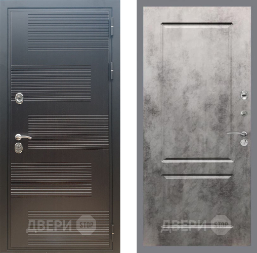 Входная металлическая Дверь Рекс (REX) премиум 185 FL-117 Бетон темный в Черноголовке