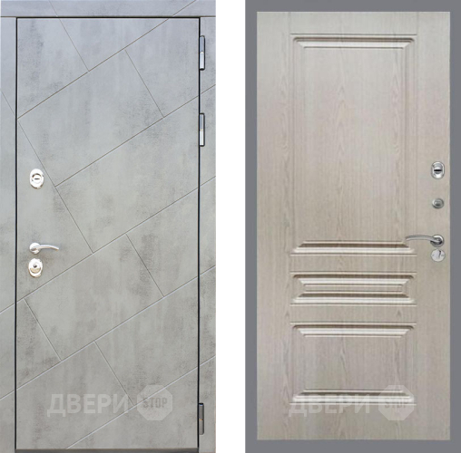Входная металлическая Дверь Рекс (REX) 22 FL-243 Беленый дуб в Черноголовке