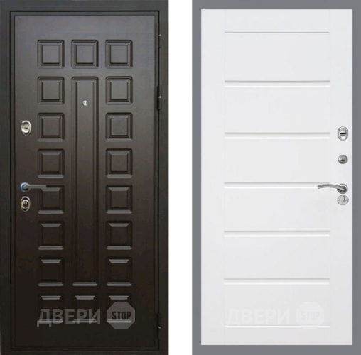 Входная металлическая Дверь Рекс (REX) Премиум 3к Сити Белый ясень в Черноголовке