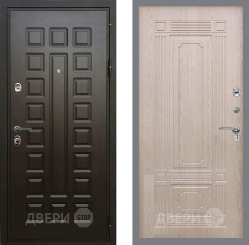 Входная металлическая Дверь Рекс (REX) Премиум 3к FL-2 Беленый дуб в Черноголовке