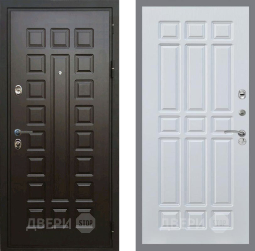 Входная металлическая Дверь Рекс (REX) Премиум 3к FL-33 Белый ясень в Черноголовке