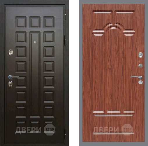 Входная металлическая Дверь Рекс (REX) Премиум 3к FL-58 орех тисненый в Черноголовке
