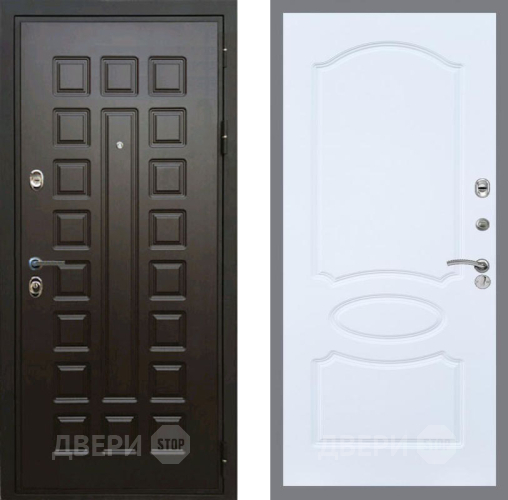 Входная металлическая Дверь Рекс (REX) Премиум 3к FL-128 Силк Сноу в Черноголовке