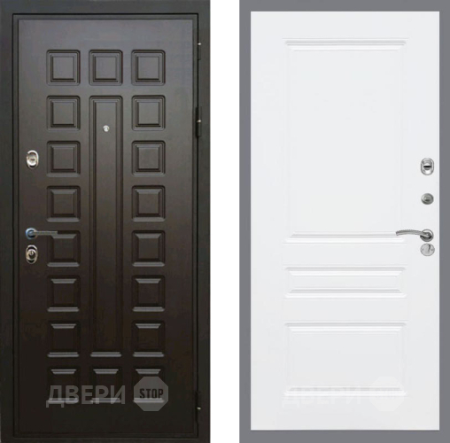 Входная металлическая Дверь Рекс (REX) Премиум 3к FL-243 Силк Сноу в Черноголовке
