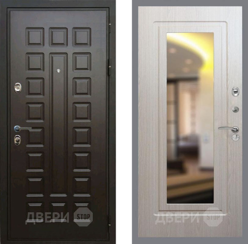 Входная металлическая Дверь Рекс (REX) Премиум 3к FLZ-120 Беленый дуб в Черноголовке