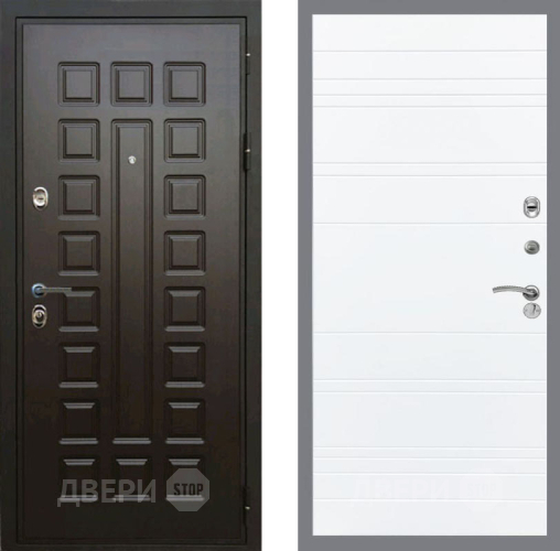 Входная металлическая Дверь Рекс (REX) Премиум 3к Line Силк Сноу в Черноголовке
