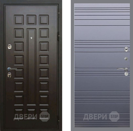 Входная металлическая Дверь Рекс (REX) Премиум 3к Line Силк титан в Черноголовке