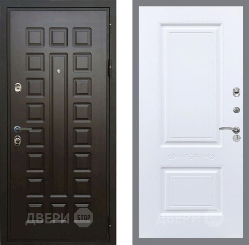 Входная металлическая Дверь Рекс (REX) Премиум 3к Смальта Силк Сноу в Черноголовке