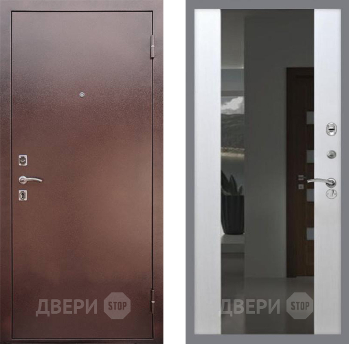 Дверь Рекс (REX) 1 СБ-16 Зеркало Белый ясень в Черноголовке