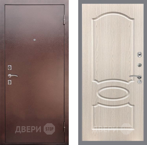 Входная металлическая Дверь Рекс (REX) 1 FL-128 Беленый дуб в Черноголовке